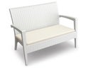 Rattan Loungesofa / Outdoor Couch EDEN2 weiß
