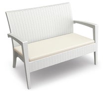 Rattan Loungesofa / Outdoor Couch EDEN2 weiß