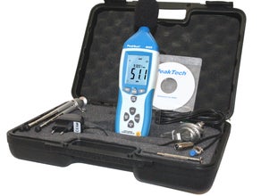 Schallpegelmessgerät / Schallpegelmesser mit Datenlogger und USB, 4-stellig - Profi Gerät Peaktech 8005 für Messe - Concert - Theater - Event