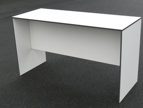 Brückentisch mit Schattenkante weiß