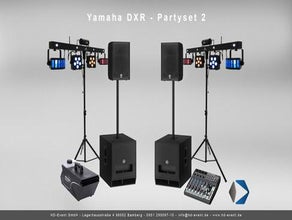 Yamaha Party Set 2 | Lautsprecher Komplettsystem - große Lichtanlage & Hazer| PA Anlage bis 100 Personen | Nebelmaschine