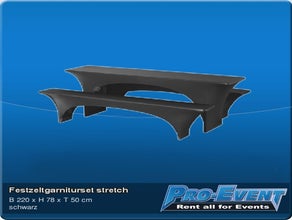 Festzeltgarniturset stretch schwarz