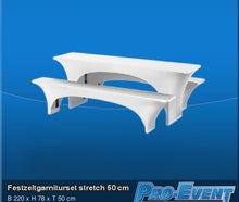 Festzeltgarniturset stretch weiß
