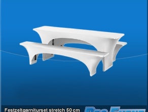 Festzeltgarniturset stretch weiß