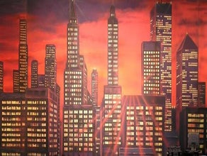 New York Skyline Kulisse, Amerika, USA