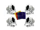 Scheinwerferset V – 4x PAR 64 Halogen Scheinwerfer mieten (500 Watt je Scheinwerfer) Halogen Lichtanlage Lichttechnik Licht Partybeleuchtung Scheinwerfer