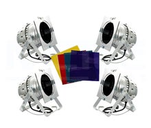 Scheinwerferset V – 4x PAR 64 Halogen Scheinwerfer mieten (500 Watt je Scheinwerfer) Halogen Lichtanlage Lichttechnik Licht Partybeleuchtung Scheinwerfer
