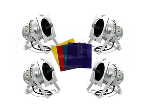 Scheinwerferset V – 4x PAR 64 Halogen Scheinwerfer mieten (500 Watt je Scheinwerfer) Halogen Lichtanlage Lichttechnik Licht Partybeleuchtung Scheinwerfer