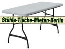 Banketttisch - 1,83m x 0,76m Berlin & Umland - eckig, klappbar, weiß - Galerie - Bild 1