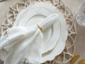 Rattan Tischset mieten "FLOWER" in Natur -Creme Farbe für BOHO Dekoration mit Pampasgras, Verleih in 33647 Bielefeld, Versand Deutschlandweit