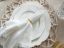 Rattan Tischset "FLOWER" mieten in Natur -Creme Farbe für BOHO Dekoration mit Pampasgras ausleihen - Galerie - Bild 1
