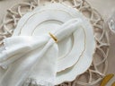 Rattan Tischset "FLOWER" mieten in Natur -Creme Farbe für BOHO Dekoration mit Pampasgras ausleihen - Galerie - Bild 1