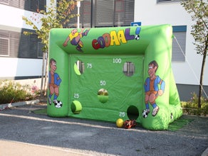 Torwand aufblasbar ~ ROT oder GRÜN ~ Goal ~ Fußballtor ~ bei spass-events