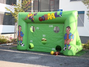 Torwand aufblasbar ~ ROT oder GRÜN ~ Goal ~ Fußballtor ~ bei spass-events