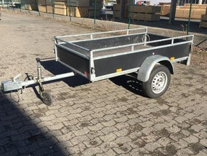 Anhänger holz Kasten 600 Kg mit umlaufender Befestigungsmöglichkeit