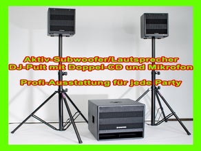 PA-Anlage, Dj-Anlage, komplett mit Boxen, Mischpult, Doppel-CD-Player