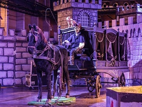 Bestattungskutsche, Leichenwagen, Beerdigungskutsche, Halloween Dekoration, Historische Kutsche