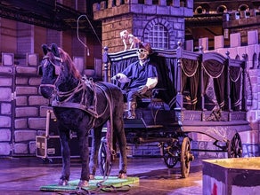 Bestattungskutsche, Leichenwagen, Beerdigungskutsche, Halloween Dekoration, Historische Kutsche