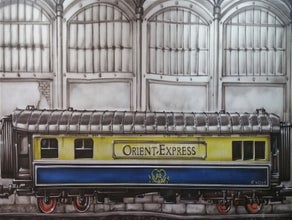 Eisenbahn Bilder, Bühnenbild Eisenbahn, Bahnhof,Orient Express
