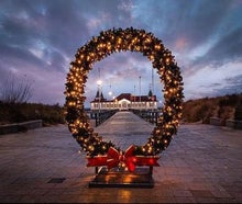 Weihnachtskranz - Lichterkranz XXL - Fotopoint Weihnachten - Adventskranz