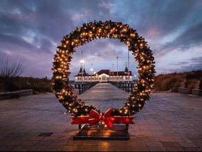 Weihnachtskranz - Lichterkranz XXL - Fotopoint Weihnachten - Adventskranz