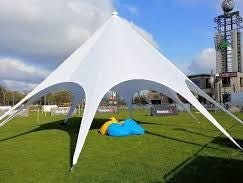 Zelt Pavillion Sonnensegel Festzelt Sternzelt 10m creme