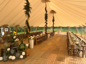Gartenparty bis 200 Personen inkl. Boden und Zeltheizung (beheizt bis 30  Grad), Partyzelt - 4638807594 mieten | Erento.com
