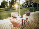 Loungeset weiß - aus Baumwollschnüren