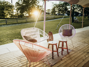 Loungeset weiß - aus Baumwollschnüren