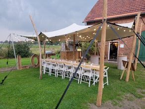 Partyzelt, Stretchzelt für dein Event – Hochzeit, Freie Trauung, Geburtstag & mehr! 🌟