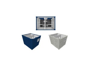 Sanitärcontainer Damen/Herren 10 Fuß 3,00x2,50m