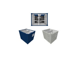 Sanitärcontainer Damen/Herren 10 Fuß 3,00x2,50m