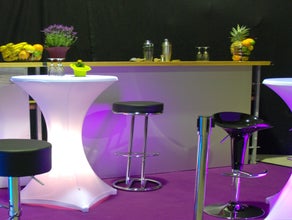 Cocktailbar mit Edelstahlfront inkl. 19% MwSt.