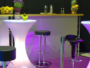 Cocktailbar mit Edelstahlfront inkl. 19% MwSt.