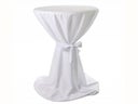 Stehtischhusse "Hochzeit" weiß m. Schleife