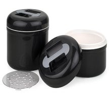 Eiswürfelbehälter, schwarz - 4 Liter Volumen - mit Eisschaufen - für Eiswürfel