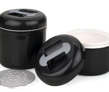 Eiswürfelbehälter, schwarz - 4 Liter Volumen - mit Eisschaufen - für Eiswürfel