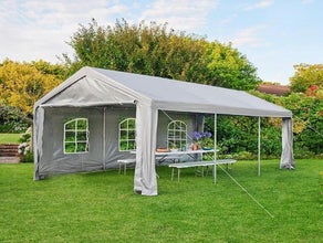 Festzelt Zelt Bierzelt Partyzelt Pavillon 6x3 Meter modern grau stabil  mieten leihen optional mit Lieferung und Aufbau, Partyzelt - 7075883564  mieten | Erento.com
