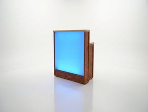 Mobile Cocktailbar mieten – LED-Bar mit Logofläche & Stromanschluss