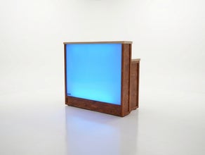 Mobile Cocktailbar mieten – LED-Bar mit Logofläche & Stromanschluss