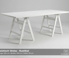 Holztisch Weiss - Rustikal / Boho Style