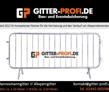 Absperrgitter - Mannesmanngitter - Drängelgitter 2,5m. mieten