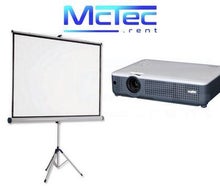 Videobeamer 3000 ANSI VGA + HDMI Beamer Stativleinwand Leinwand