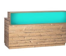 Bauholztheke mit LED