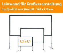Beamer Leinwand 3,25 x 2,49 m Aufprojektion