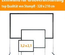 Beamer Leinwand 3,25 x 2,49 m Aufprojektion