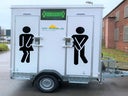 Toilettenanhänger Toilettenwagen 2 WC + 1 Urinal 750 kg Gesamtgewicht - Galerie - Bild 1
