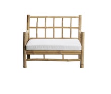 Bambus Lounge Sessel / Stuhl grau