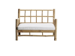Bambus Lounge Sessel / Stuhl grau