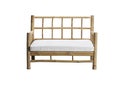 Bambus Lounge Sessel / Stuhl grau